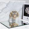 Luxus Vergoldete Kupfer Tigerkopf Brosche, Voll Besetzt mit Zirkonia Kristall Tier Anstecknadel für Herren Damen Anzug Accessoire