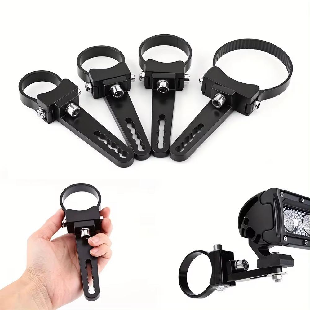 2PCS Anti-rolling Rack Mount Bracket Anti-collision Rod Work Light Clip Bracket Universal Car Bracket Car Front Bar Round Tube