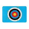 Archery Target Illustration Doormat Light Blue Red Yellow Black Printed Polyester Hand Wash Only 80x50cm Decorative Use
