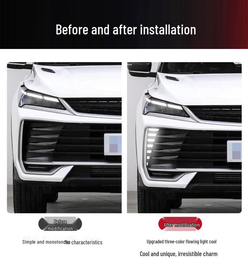 Geely Binyue L & Proton X50 LED Daytime Running Lights: 25 Models Compatible, Modified Decorative Lighting.