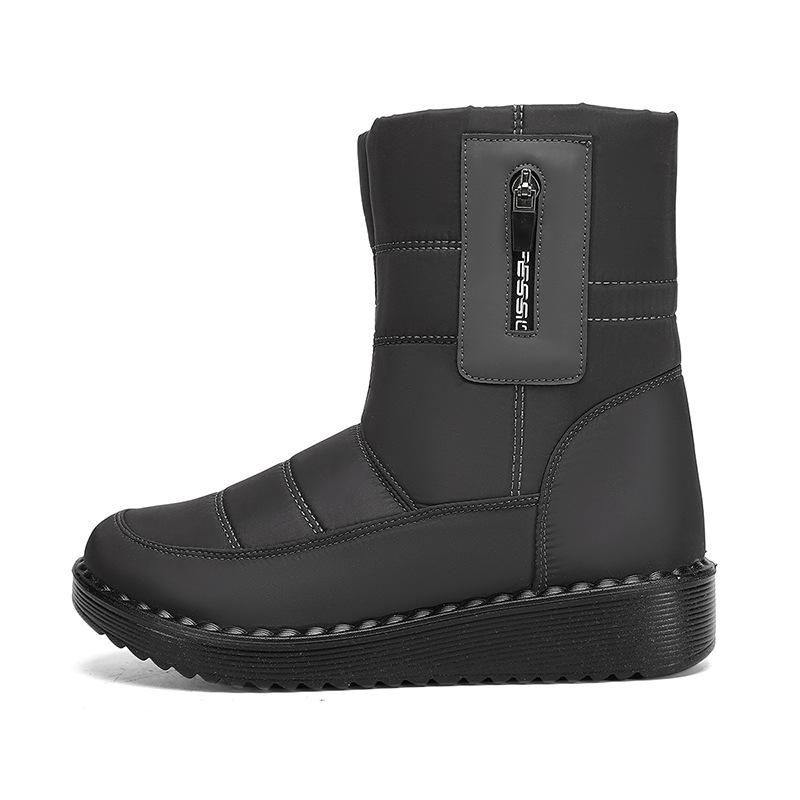 Foreign trade cotton shoes 2025 winter long cotton boots polyurethane piled thickened long boots warm sports snow boots