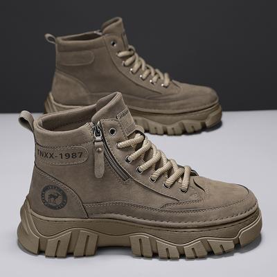 Modne Męskie Buty CYYTL Casualowe Zimowe Buty Skórzane Cowboy Chelsea Taktyczne Bojowe Outdoorowe Turystyczne Kostki Trampki Designer Luksusowe Tenisowe