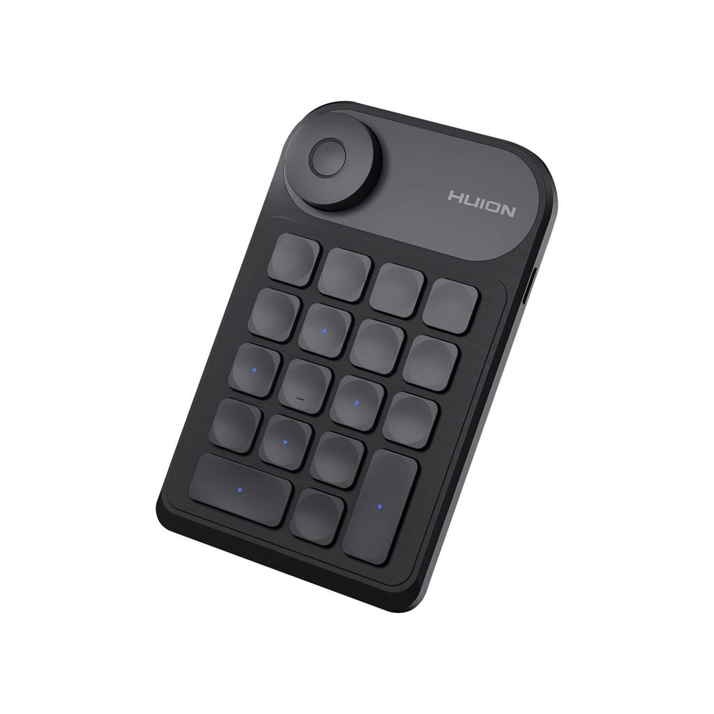 HUION Keydial a keyboard with Bluetooth wireless connectivity for pen tablets and other perfect for image and creative mini, left-handed 5.0 devices,