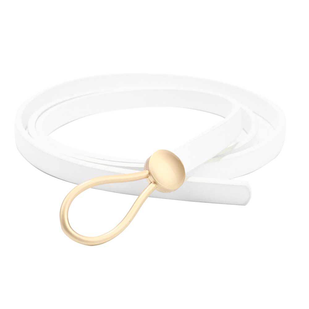 Water Drop Buckle Knotted Belt Women S Dress Coat Waist Decoration Women S Belt Thin 110cm белый