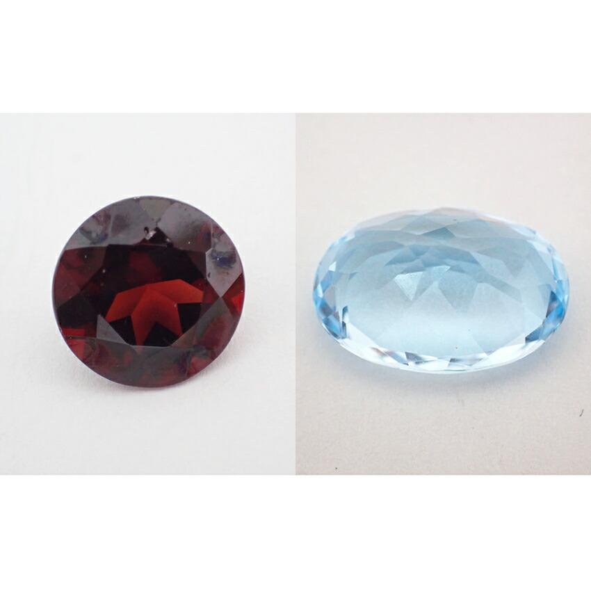 [Used] 9pcs of loose stones including turquoise, amethyst, zirconia, blue topaz, and garnet/g531-26