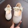 New Solid Color Girls Rhinestone Bow Flat Shoes Children Ballet Flats Korean Style Leather Shoes Girls Dance Footwear