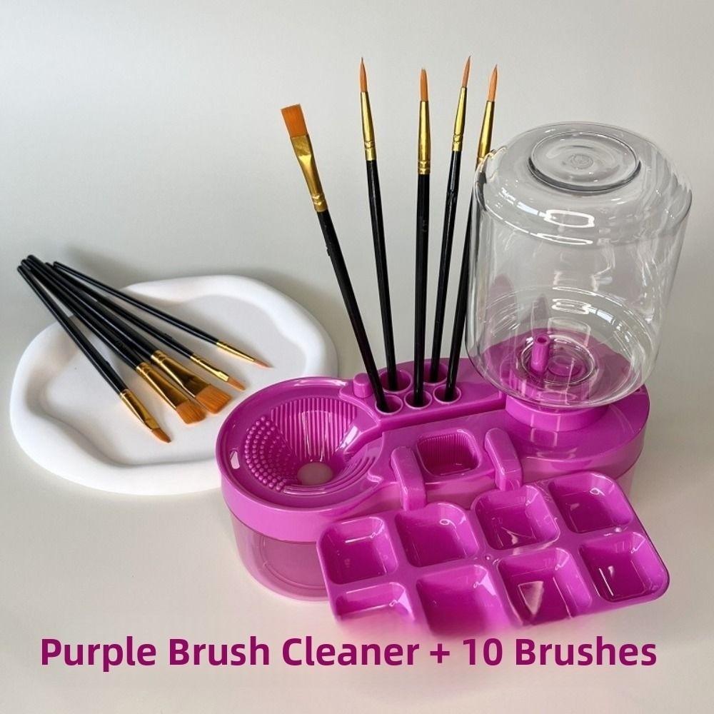 Automatic Cleaning Paint Brush Cleaner Drain Button Paint Brush Washer  Acrylic Painting