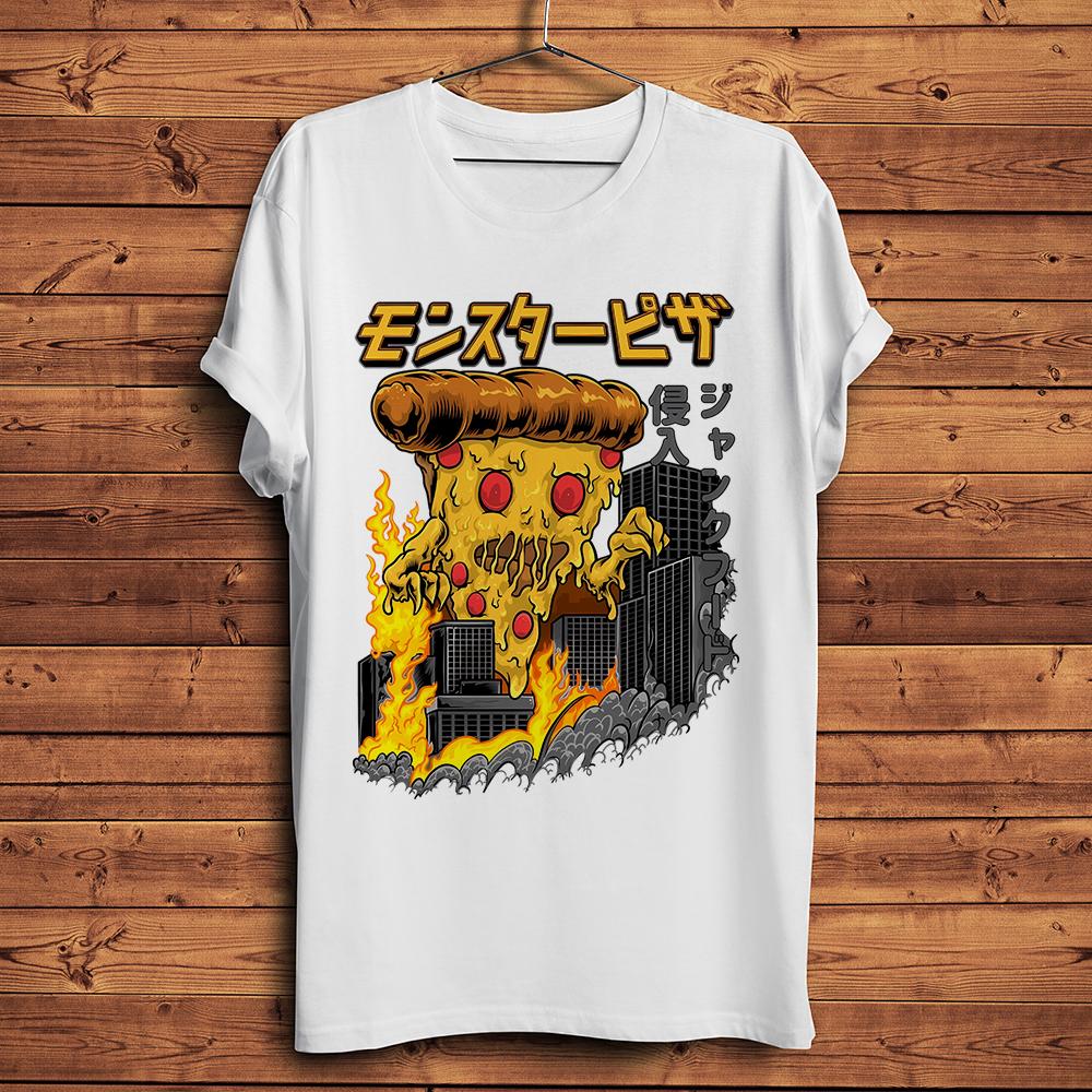 

pizza raUnisex kaiju attack funny anime TShirt Unisex Homme Short Sleeve breathablecasual Tee Unisex Streetwear T Shirt 4XL