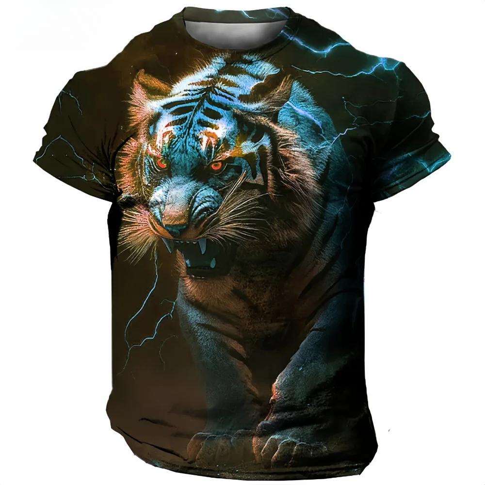 Vintage 3D Animal Men's Clothing Summer Breathable Men's T-Shirt Hip Hop Fashion Men Top Trend O-Neck Men Short Sleeve