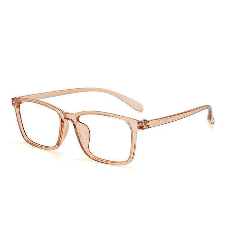 Anti Blue Light TR90 Retro Myopia Spectacles Black Frame Square Prescription Glasses For The Nearsighted 0 -0.5 -0.75 To -6.0