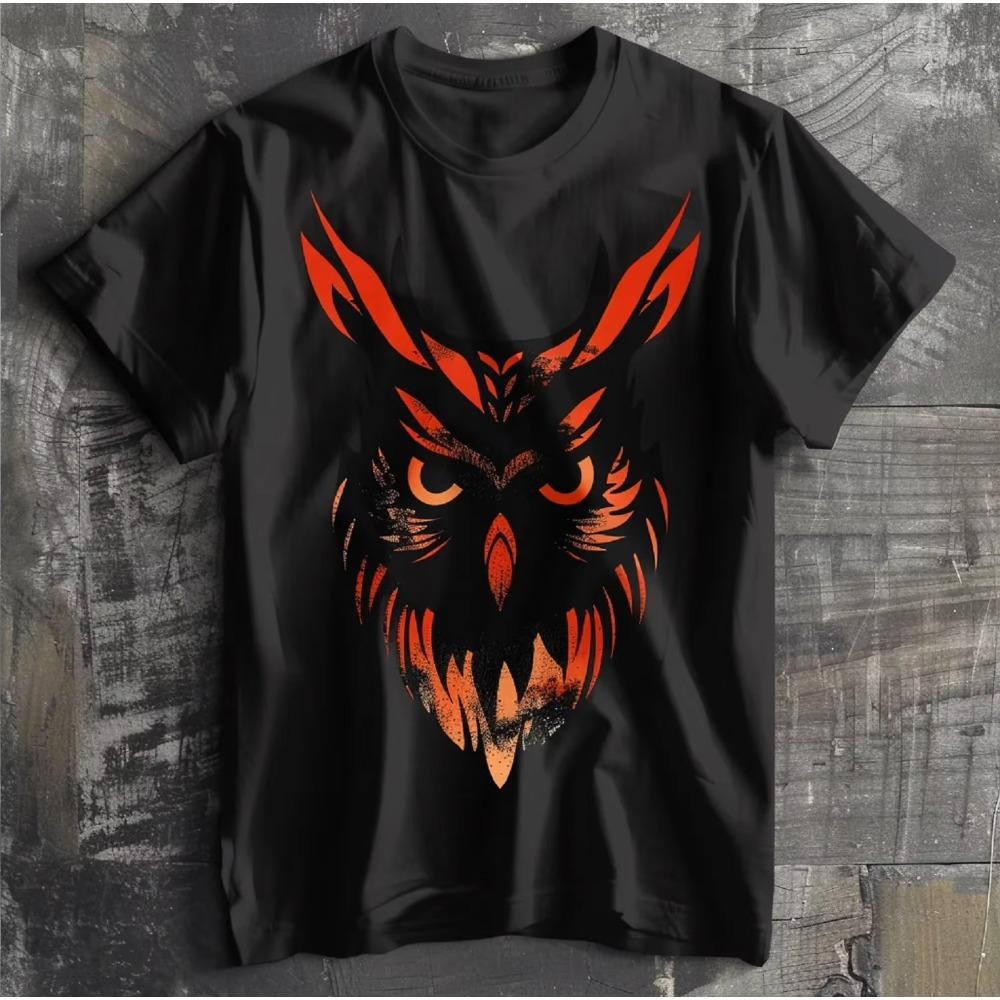 Funny Centrally Positioned Eagle Graphic on Comfortable Black Tee T-Shirt Unisex Style Shirts for Women Men Clothing Harajuku