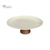 Simple Design Plate Stainless Steel Fruit for Kitchen Counter, Modern Pedestal Serving Smooth Edge Tray, Multi-use Dessert Platter Dining Table