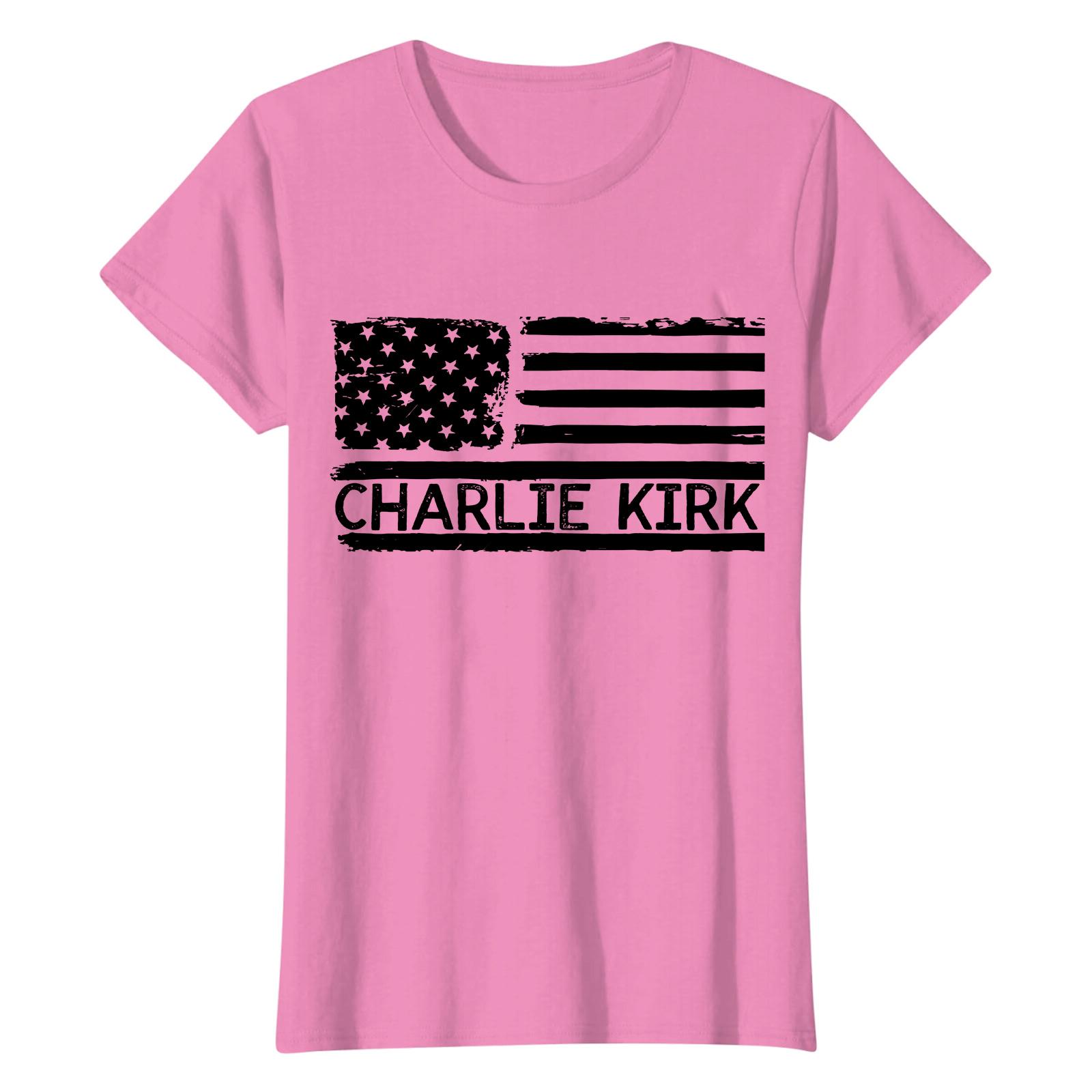 

Женская повседневная футболка с круглым вырезом и принтом XXXL розовый