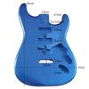 Metallic Blue Glossy Poplar Electric Guitar Body with Three Single-Coil Pickups for DIY Modification