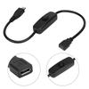 Micro USB Female To Male Extension Cable with 501 Button Switch for Raspberry Pi