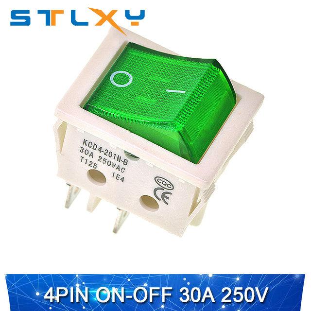 1PCS Electrical equipment with 3-digit 6-speed light switch KCD4 rocker switch power switch ON-OF-ON 30A 250VAC/16A/20A 125VA