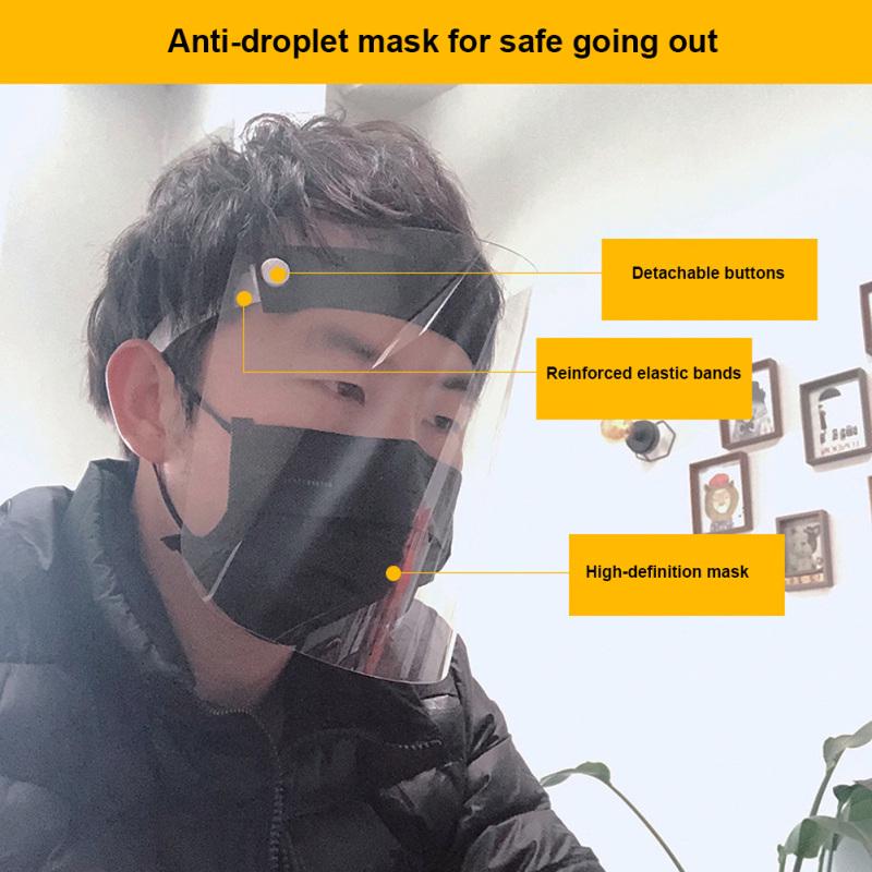 Buy Full Face Dust-Proof Transparent Mask Anti-Droplet Kitchen Cooking ...