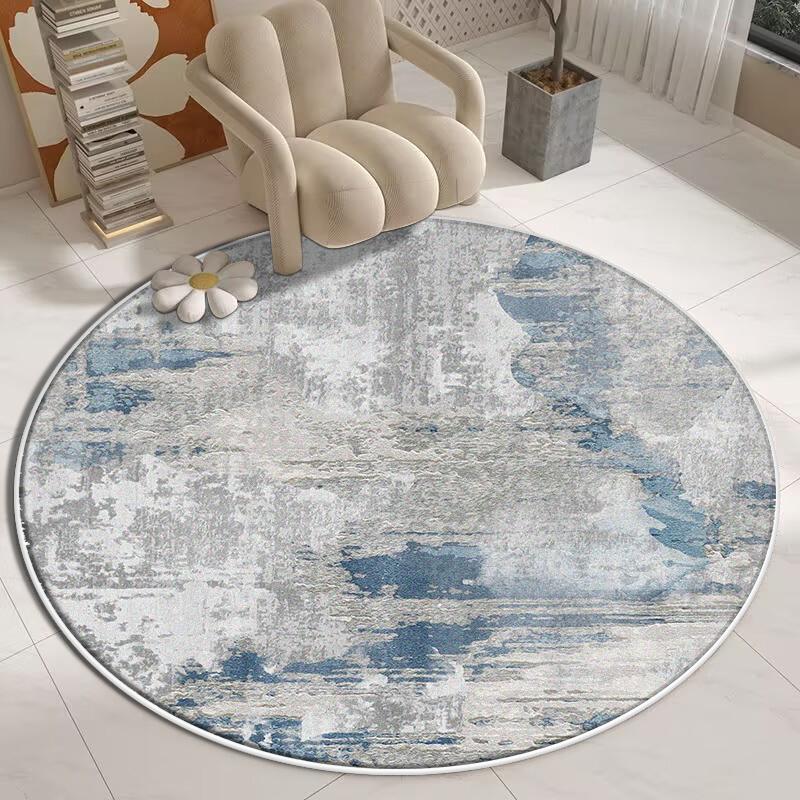 Light Luxury Round Carpets for Living Room Modern Minimalist Bedroom Decor Carpet Large Area Study Rug Thick Anti-slip Floor Mat