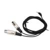 Dual Female XLR To Right Angle 3.5mm Y Splitter Cable High Transmission Rate Portable Audio Cable for Microphones