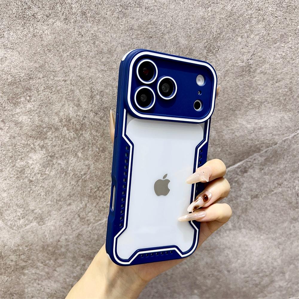 New Transparent Glass Fashion Phone Case for iPhone 17 Pro Max Air 16 Pro 15 14 13 12 11 Shockproof Protection Change 17 Series