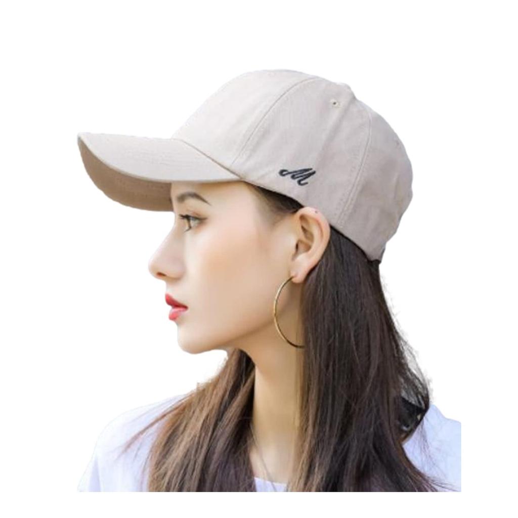 GITIAMO Cap with English Lettering On the Single Point Adjustable Available In and UV Sun and English Women's Side, Embroidery, Strap, Black, White,