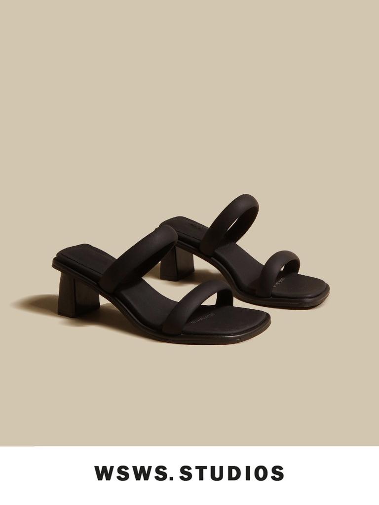 Fashion Cool Slippers for Women In Summer 2025 New Style for Outdoor Fashion French Retro Temperament High-heeled Shoes for Women