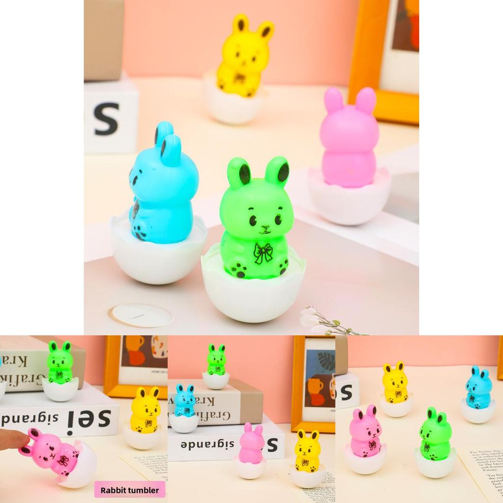 Rabbit Tumbler Toy For Kids With Plastic Resin Material And Educational Benefits