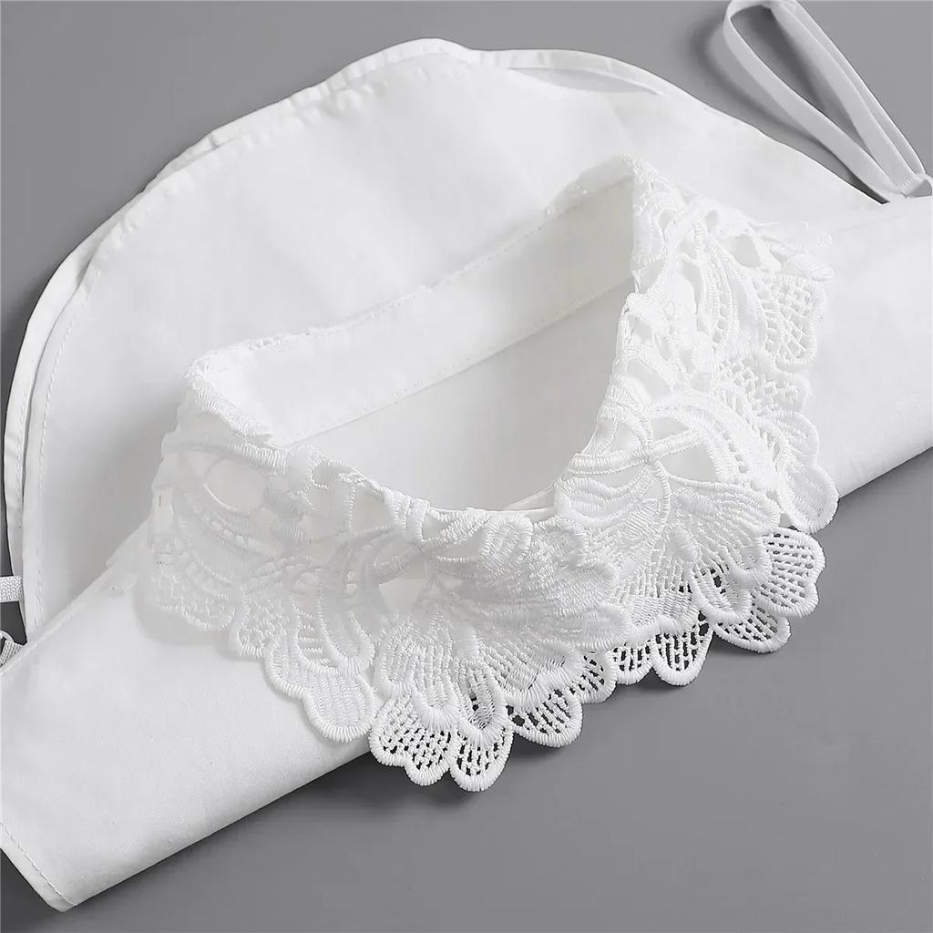 Korean Stand Lapel False Collar Women Embroidery Faux Col Half Shirt Blouse Fake Collars Sweater Shirt Detachable Collars