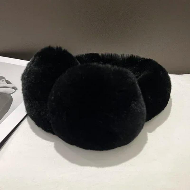 Echte Rexkaninchenfell-Ohrenschützer für Damen Winter-Ohrenwärmer Weiche Warme Fellige Ohrenschützer für Kaltes Wetter