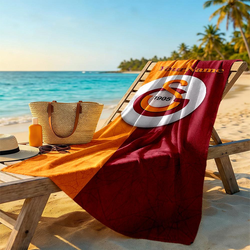 Galatasaray Personalized Name Beach Towel Super Soft Absorbent Ideal For Travel Outdoor Swim Pool Yoga Surf Camping Hiking Gym Gift Holiday