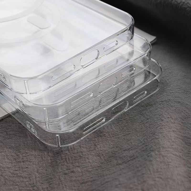 Anwendbar auf iPhone16 Voll Hart PC Transparent Magnetische Handyhülle Apple 15Magsafe Schutzhülle