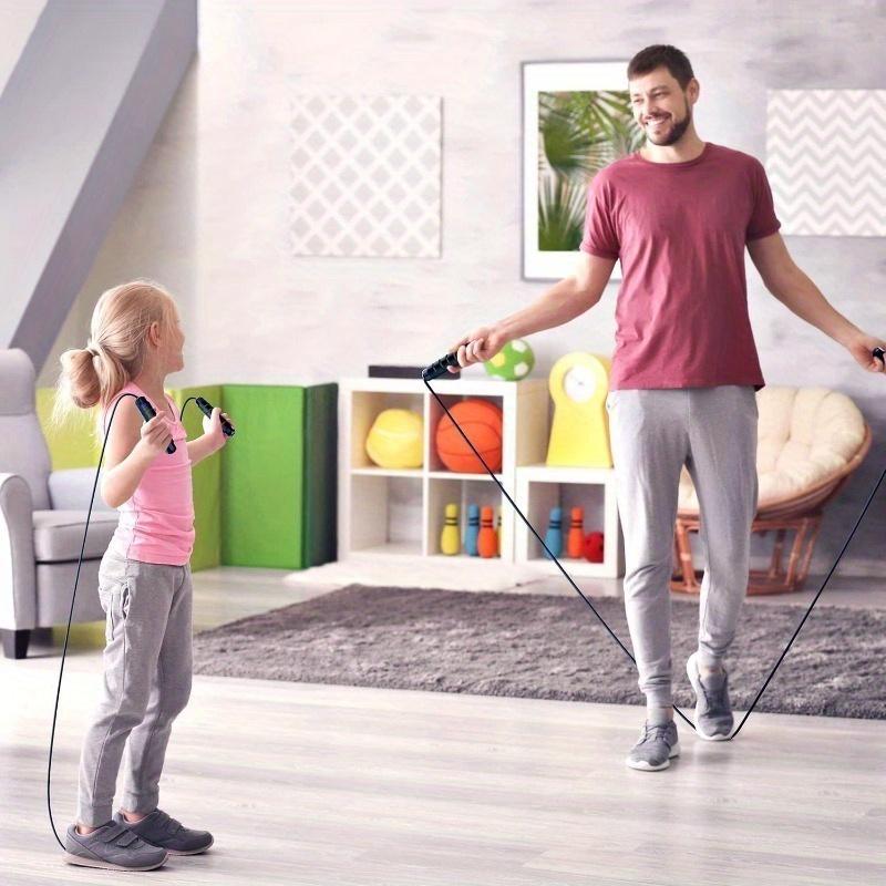 1 ks nastavitelné ocelové švihadlo s pěnovou rukojetí pro fitness, domácí cvičení a hubnutí