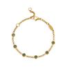 Classic Fashion Geometric Colorful Zircon Beaded Bracelet 12 Birthstones Stainless Steel 18K Gold Plated Anniversary Gift