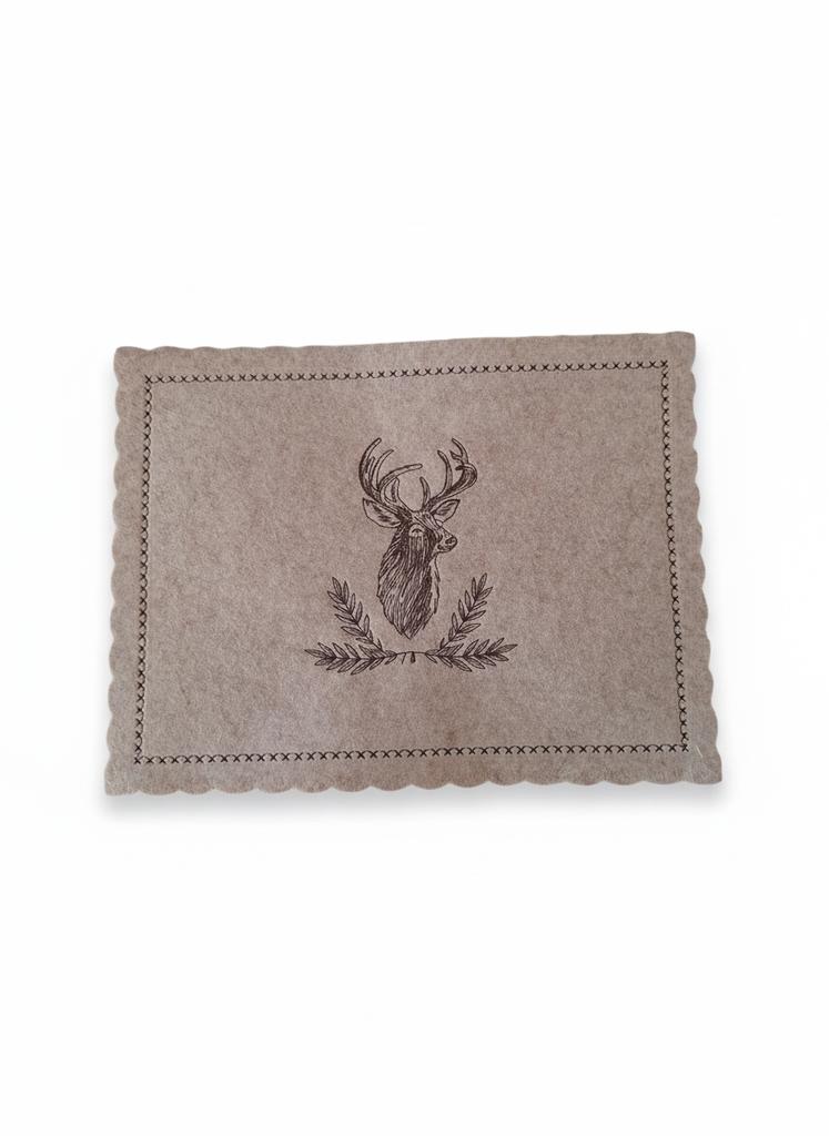 Felt Christmas Plate Mat Beige 30×40 Cm For Decoration