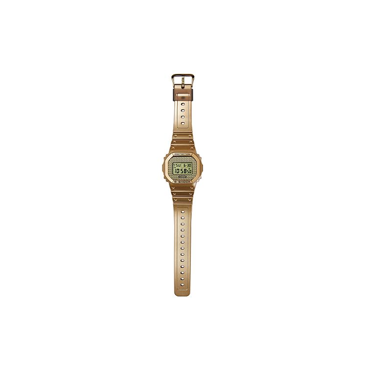Casio G-Shock Cadena Dorada Retro Cuadrado Pequeño Resistente a Golpes Impermeable Reloj de Cuarzo Relojes para Hombre DWE-5600HG-1PFH