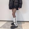 Personality Solid Color Zipper Foot Sock Korean Style Hosiery Baggy Knee Sleeve Women Leg Warmers