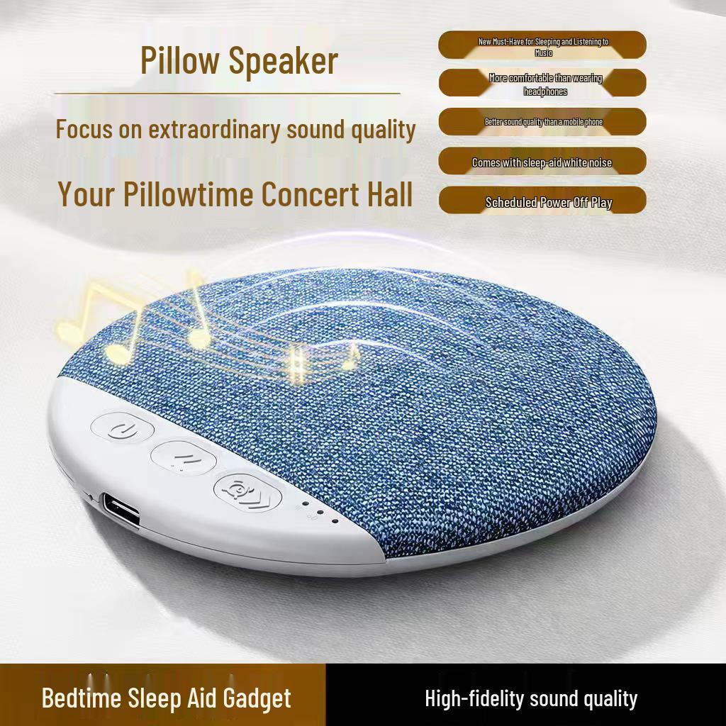 Ultra-Thin Bluetooth Sleep Speaker with Pillow Timer and Long Battery Life for Home Use