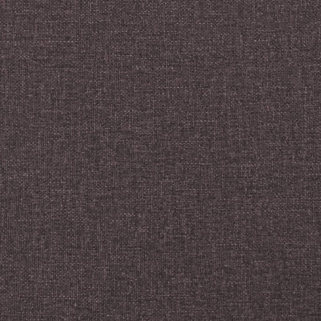 Bed Frame without Mattress Dark Brown 140 x 190 cm Fabric