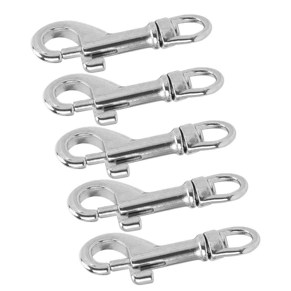 L65MM Double Ended Stainless Steel Spring Snap Clips Diving Hook SpringSnap Clip