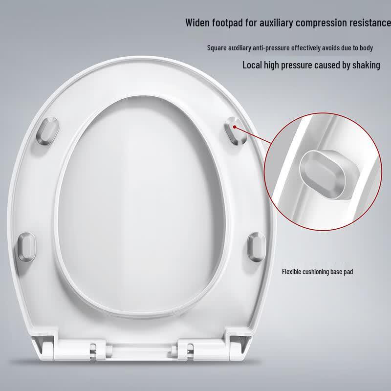 Asiento de Inodoro Larsd Universal con Forma de O, Cierre Suave y Liberación Rápida
