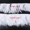 Feather White Ostrich Feather Trim for Wedding Party Dress Decorative Clothing Sewing Accessories 10-22cm Long Plume Fringe