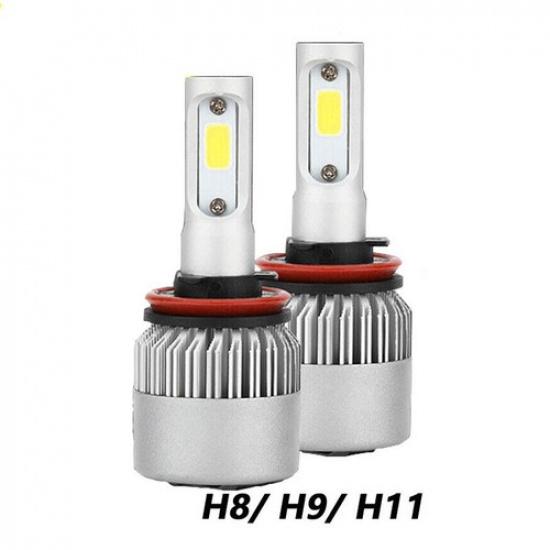 H11 LED Headlight Bulb Kit High Low Beam Fog Light 55W 6000K 8000LM Super White