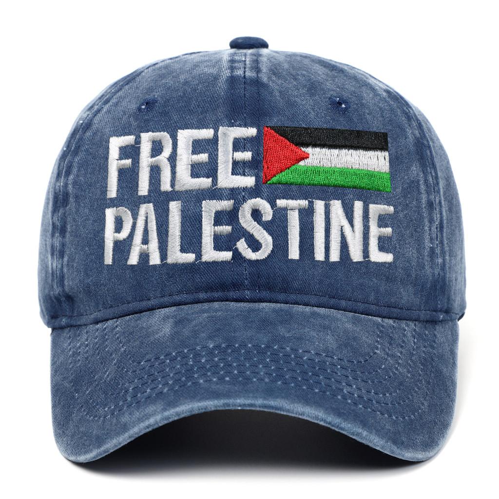 Výšivka Free Palestine na kšiltovce typu Dad Hat s nastavitelným zapínáním pro letní nošení venku