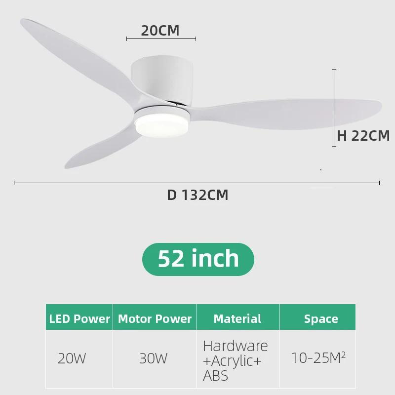 Nordic Smart Flush Mount Ceiling Fan Light for Bedroom and Dining Room