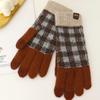 LALA Fogny Check Fleece Gloves