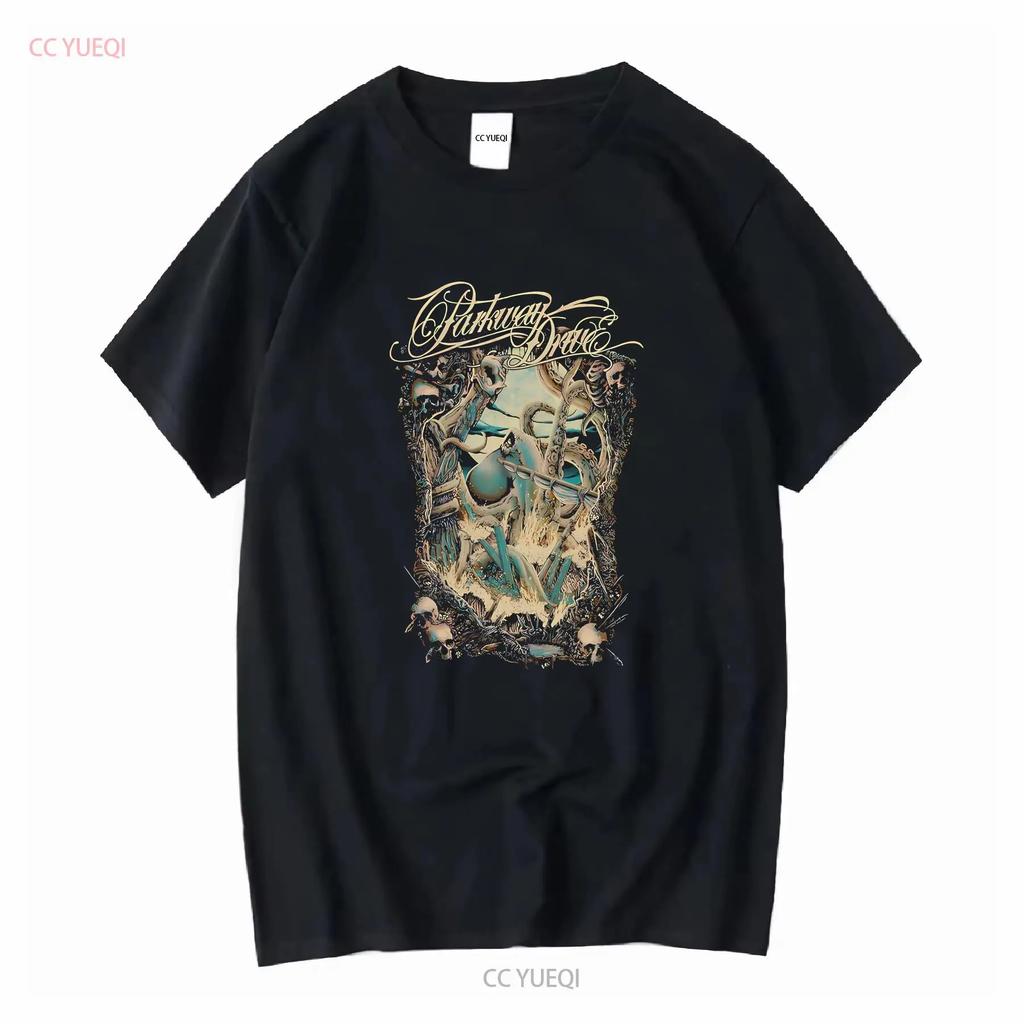 Authentiek PARKWAY DRIVE Band Kraken Schedels Logo T-shirt S M L XL 2XL NIEUW lange of korte mouwen vintage Gewassen Comfortabel