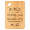 Cutting Board - PLANETEE - A Thérèse Also Great - Bamboo - 30x20x1 Cm - Hole 24 Mm