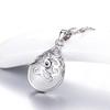 Weihua Silver-Plated Moonlight Cat's Eye Stone Love Pendant Necklace for Women
