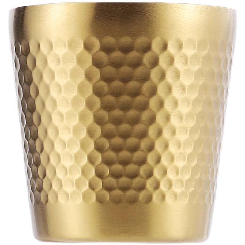 Becher im koreanischen Stil aus gehämmertem Edelstahl 304