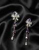 Crystal Butterfly Tassel Earrings: Silver Needle, Zirconia-Inlaid, Long Style for Women’s High-End Summer Fashion